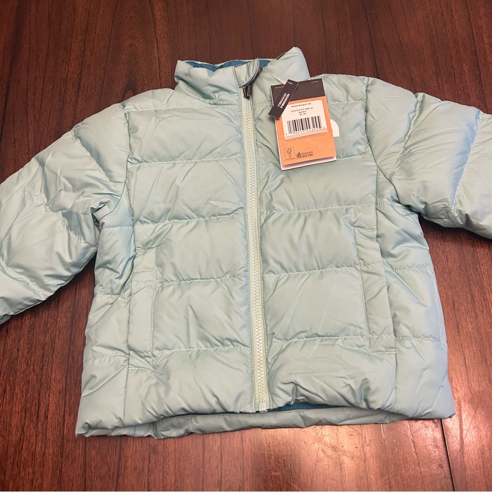 The North Face Teen Reversible North Down Jacket - Youth Wasabi X-Small (6) New - Picture 2 of 14